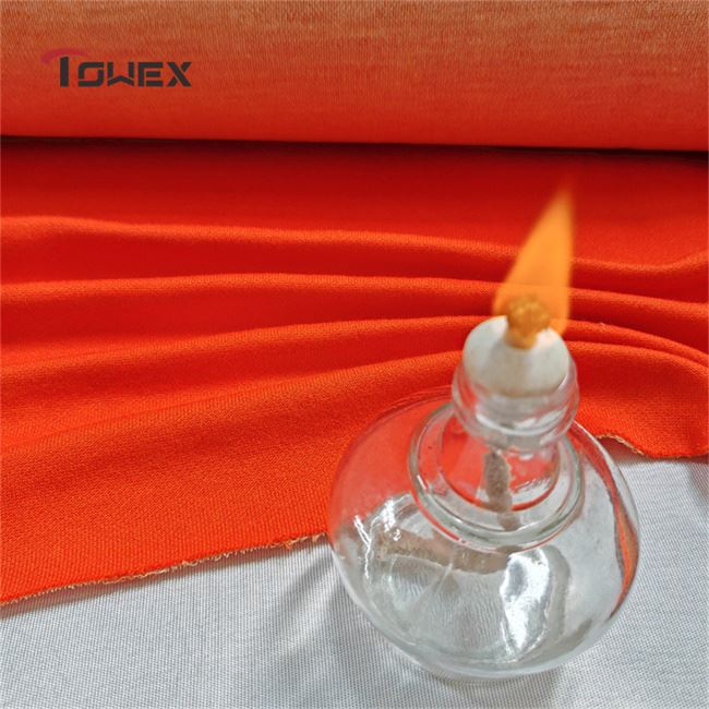 Hi-Viz Orange Aramid FR Fabric factory
